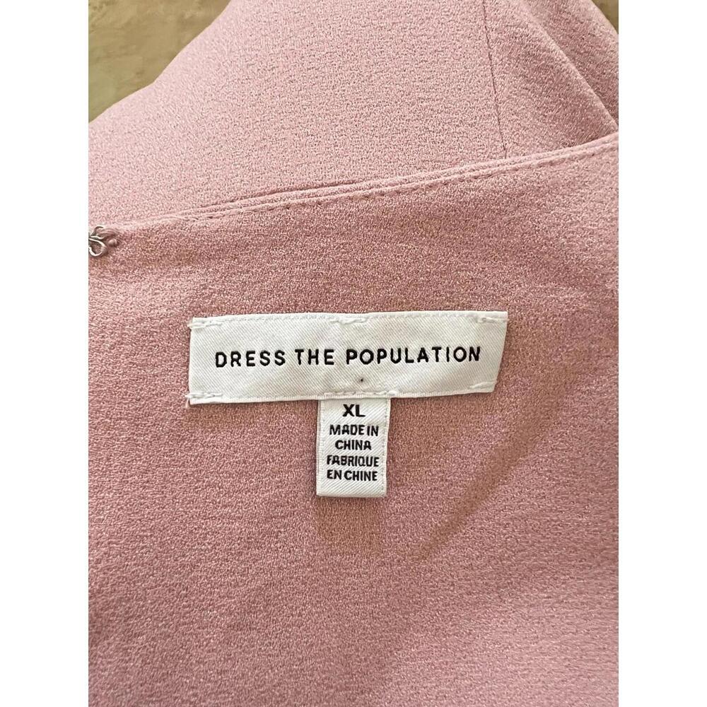 New Dress The Population Elle Sheath Dress In Blush Size XL $168 - Picture 8 of 10